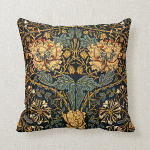 William Morris Antique Honeysuckle Floral Pattern Kissen