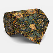 William Morris Antique Honeysuckle Floral Pattern Krawatte (Gerollt)