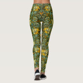 William Morris Antique Honeysuckle Floral Pattern Leggings (Rückseite)