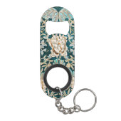 William Morris Antique Honeysuckle Floral Pattern Mini Flaschenöffner (Rückseite)