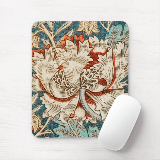 William Morris Antique Honeysuckle Floral Pattern Mousepad (Mit Mouse)
