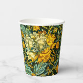 William Morris Antique Honeysuckle Floral Pattern Pappbecher (Rückseite)