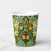 William Morris Antique Honeysuckle Floral Pattern Pappbecher (Links)