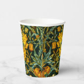 William Morris Antique Honeysuckle Floral Pattern Pappbecher (Rechts)