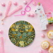 William Morris Antique Honeysuckle Floral Pattern Pappteller (Party)