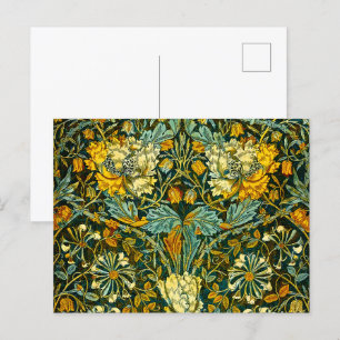 William Morris Antique Honeysuckle Floral Pattern Postkarte