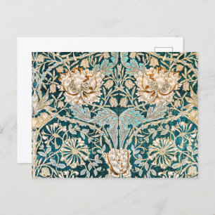 William Morris Antique Honeysuckle Floral Pattern Postkarte