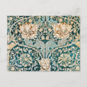 William Morris Antique Honeysuckle Floral Pattern Postkarte (Vorderseite)