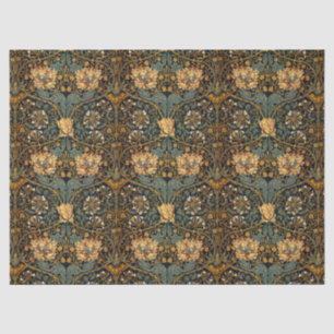 William Morris Antique Honeysuckle Floral Pattern Seidenpapier