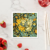 William Morris Antique Honeysuckle Floral Pattern Serviette (Beispiel)