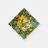 William Morris Antique Honeysuckle Floral Pattern Serviette (Ecke)