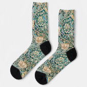 William Morris Antique Honeysuckle Floral Pattern Socken (Linkes Detail)