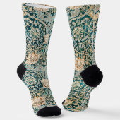 William Morris Antique Honeysuckle Floral Pattern Socken (Gewinkelt)