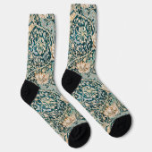 William Morris Antique Honeysuckle Floral Pattern Socken (Rechts)