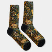 William Morris Antique Honeysuckle Floral Pattern Socken (Rechts)