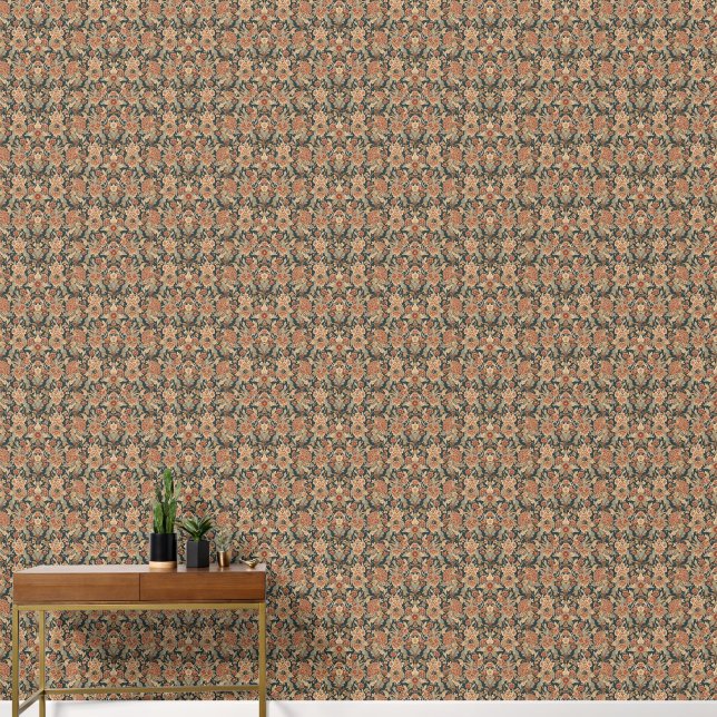 William Morris Antique Honeysuckle Floral Pattern Tapete (Hausflur)