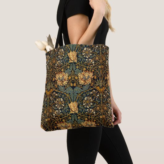 William Morris Antique Honeysuckle Floral Pattern Tasche (Von Nahem)