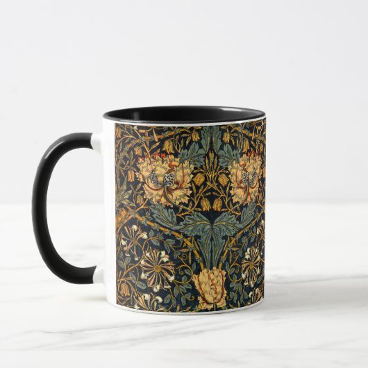 William Morris Antique Honeysuckle Floral Pattern Tasse (Links)