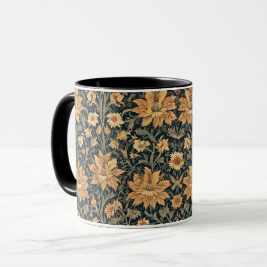 William Morris Antique Honeysuckle Floral Pattern Tasse (Vorderseite Links)