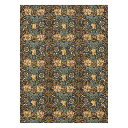 William Morris Antique Honeysuckle Floral Pattern Tischdecke (Vorderseite)