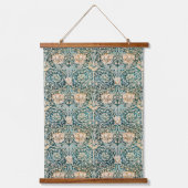William Morris Antique Honeysuckle Floral Pattern Wandteppich Mit Holzrahmen (Vorderseite)