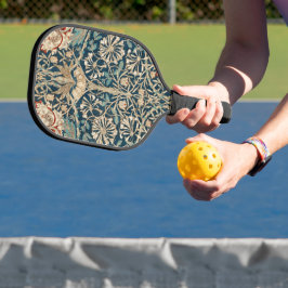 William Morris Antique Honeysuckle Floral Pickleball Schläger