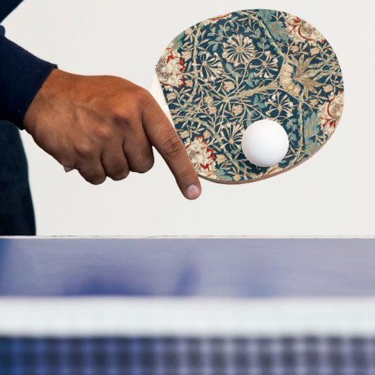 William Morris Antique Honeysuckle Floral Tischtennis Schläger (InSitu)