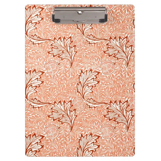 William Morris Apfel Vintage-Botanikmuster Klemmbrett (Vorderseite)