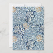William Morris Apple Blume Floral Design Einladung (Rückseite)