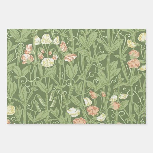 William Morris Apple Blume Floral Design Geschenkpapier Set (Vorderseite 2)
