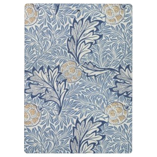 William Morris Apple Blume Floral Design Klemmbrett (Rückseite)