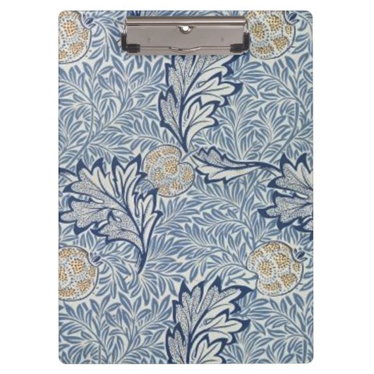 William Morris Apple Blume Floral Design Klemmbrett (Vorderseite)