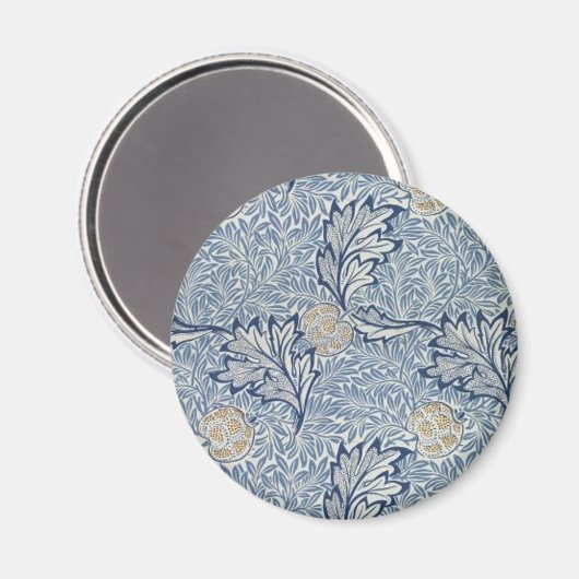 William Morris Apple Blume Floral Design Magnet (Vorderseite/Rückseite)