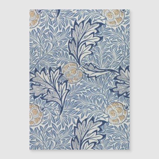 William Morris Apple Blume Floral Design Magnetkarte (Vorderseite)