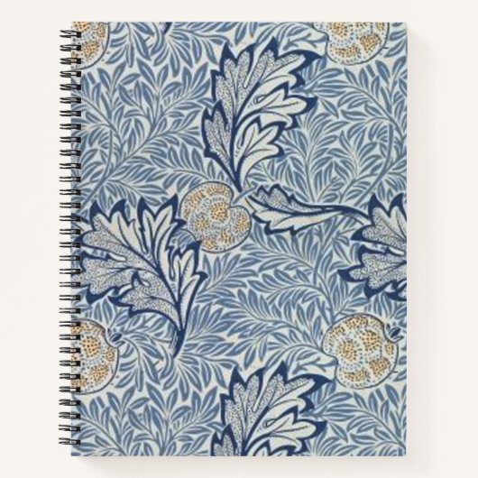 William Morris Apple Blume Floral Design Notizblock (Vorderseite)
