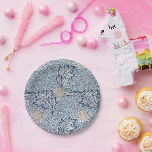 William Morris Apple Blume Floral Design Pappteller (Party)