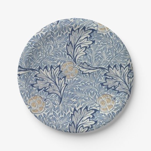 William Morris Apple Blume Floral Design Pappteller (Vorderseite)