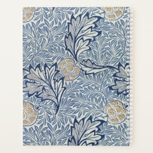 William Morris Apple Blume Floral Design Planer (Rückseite)
