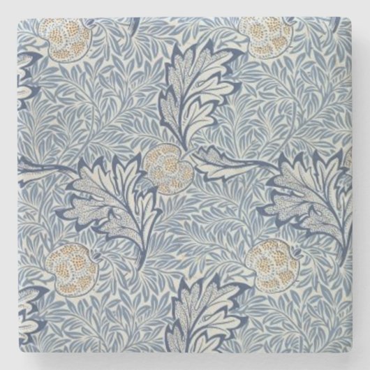 William Morris Apple Blume Floral Design Steinuntersetzer (Vorderseite)