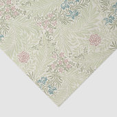 William Morris Aquamarin Blue & Pink Larkspur Must Seidenpapier (Ausschnitt)