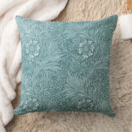 William Morris, aquamarines Blumenmuster, neu entw Kissen