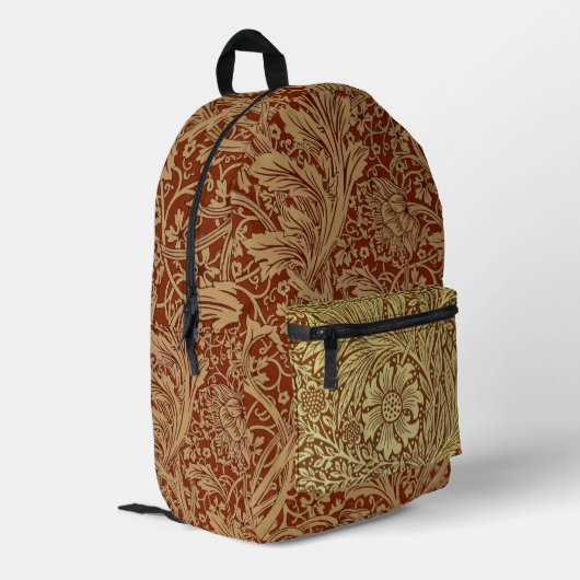 William Morris Arcadia Floral Garden Blume Bedruckter Rucksack (Rückseitige Ecke links)