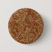 William Morris Arcadia Floral Garden Blume Button (Vorderseite)