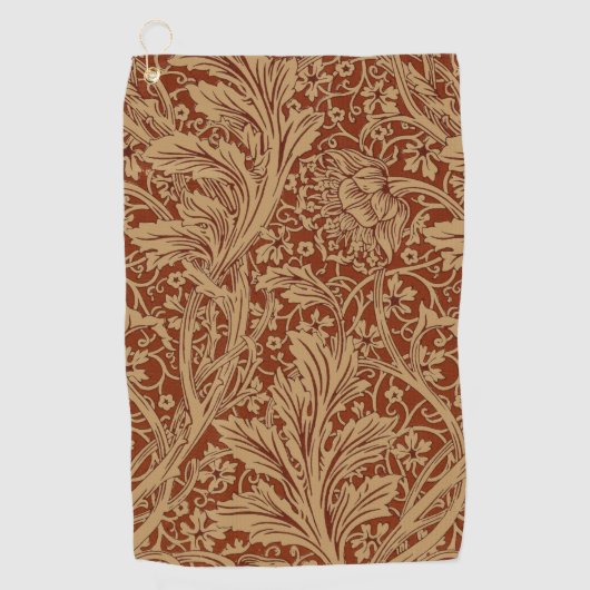 William Morris Arcadia Floral Garden Blume Golfhandtuch (Vorderseite)