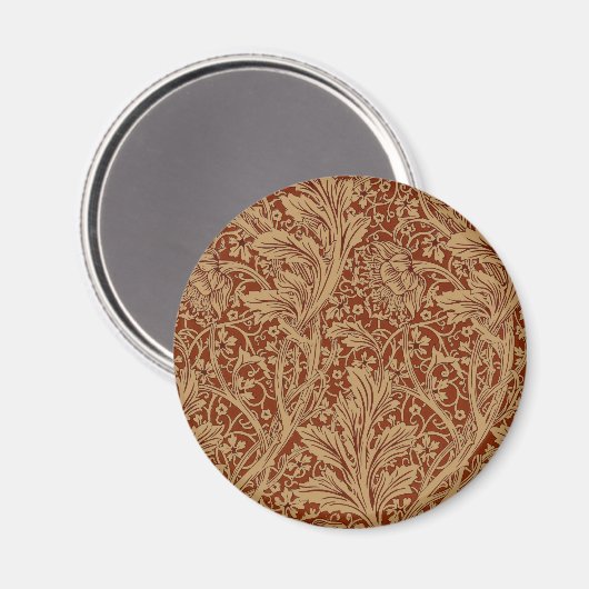 William Morris Arcadia Floral Garden Blume Magnet (Vorderseite/Rückseite)