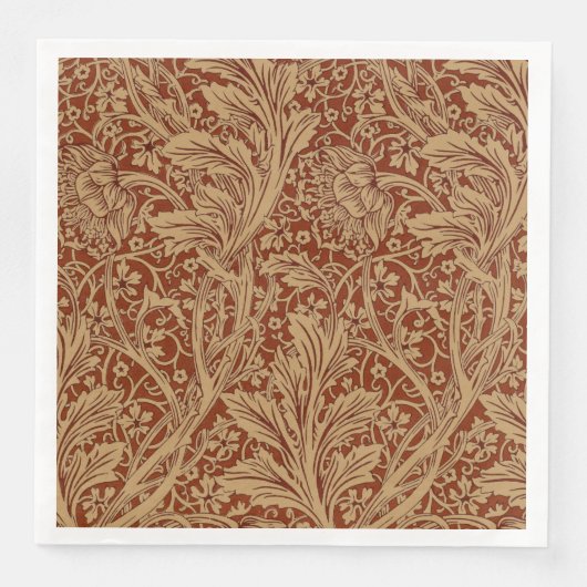 William Morris Arcadia Floral Garden Blume Serviette (Vorderseite)