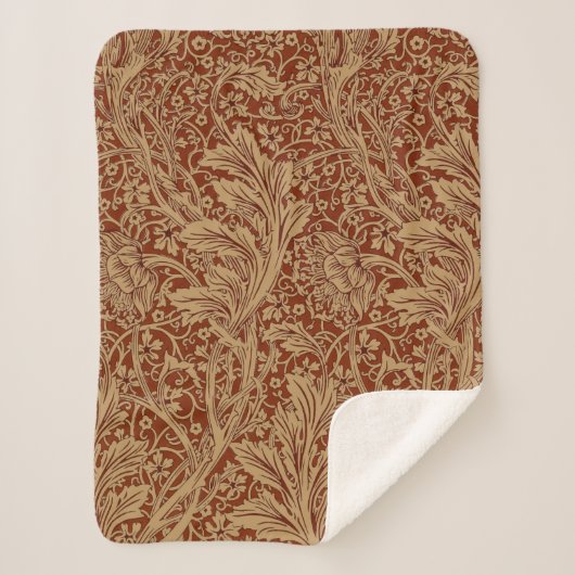 William Morris Arcadia Floral Garden Blume Sherpadecke (Vorderseite)