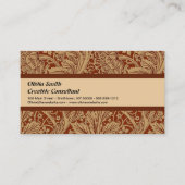 William Morris Arcadia Floral Garden Blume Visitenkarte (Vorderseite)