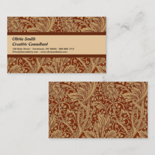 William Morris Arcadia Floral Garden Flower Klassi Visitenkarte