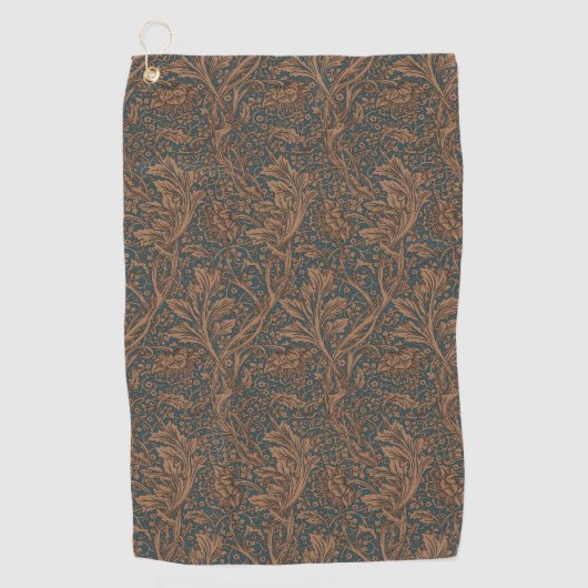 William Morris Arcadia Floral Pattern Classic Golfhandtuch (Vorderseite)